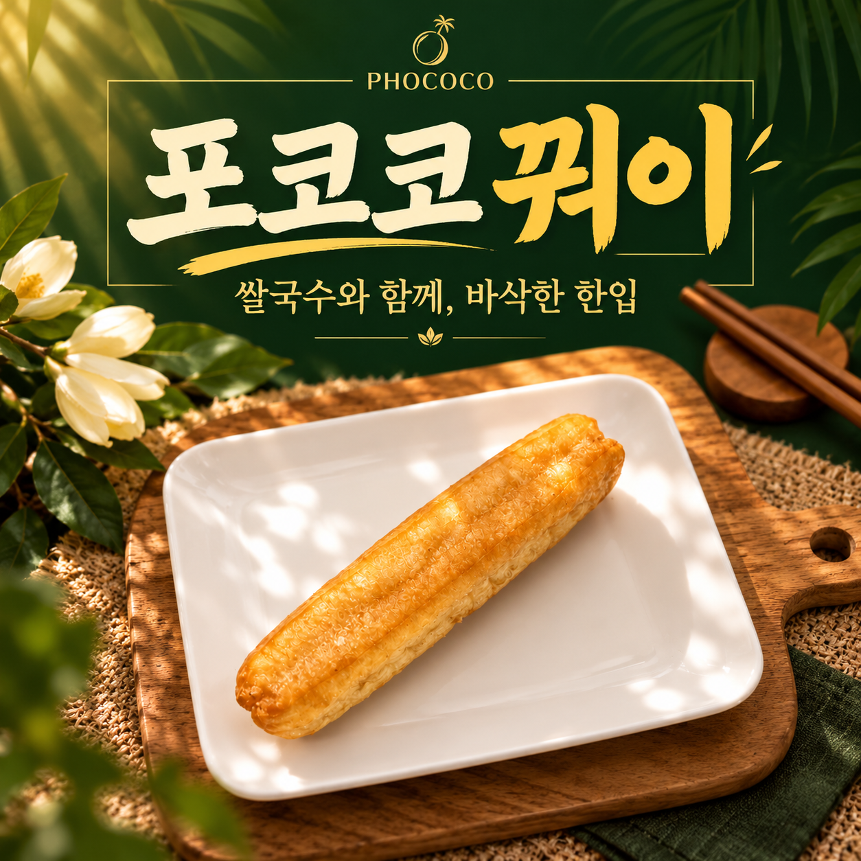 바삭하게 튀긴 포코코 꿔이